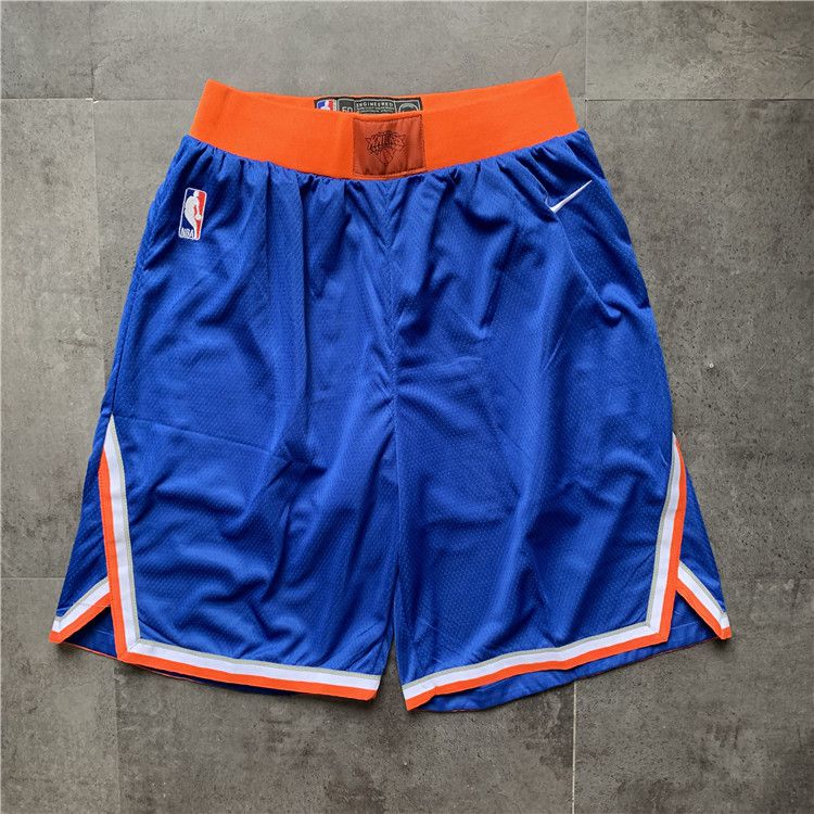 Men NBA New York Knicks Blue Nike Shorts 0416->los angeles clippers->NBA Jersey